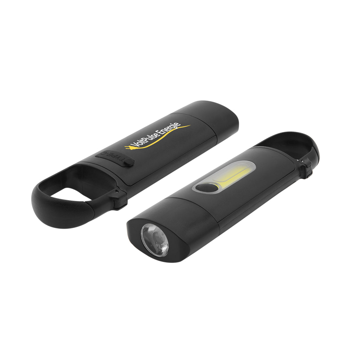 Taschenlampe "COB" mit Karabiner – Bild 2