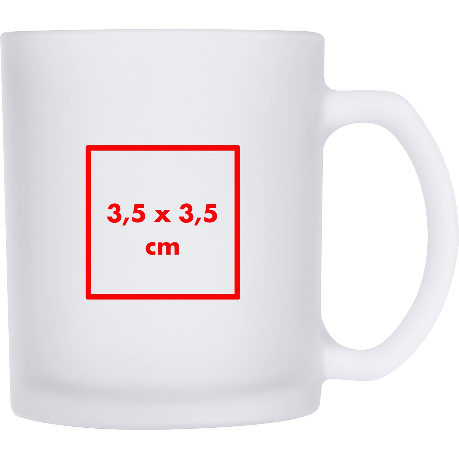 Glastasse weiß gefrostet, 300 ml ANGELIKA