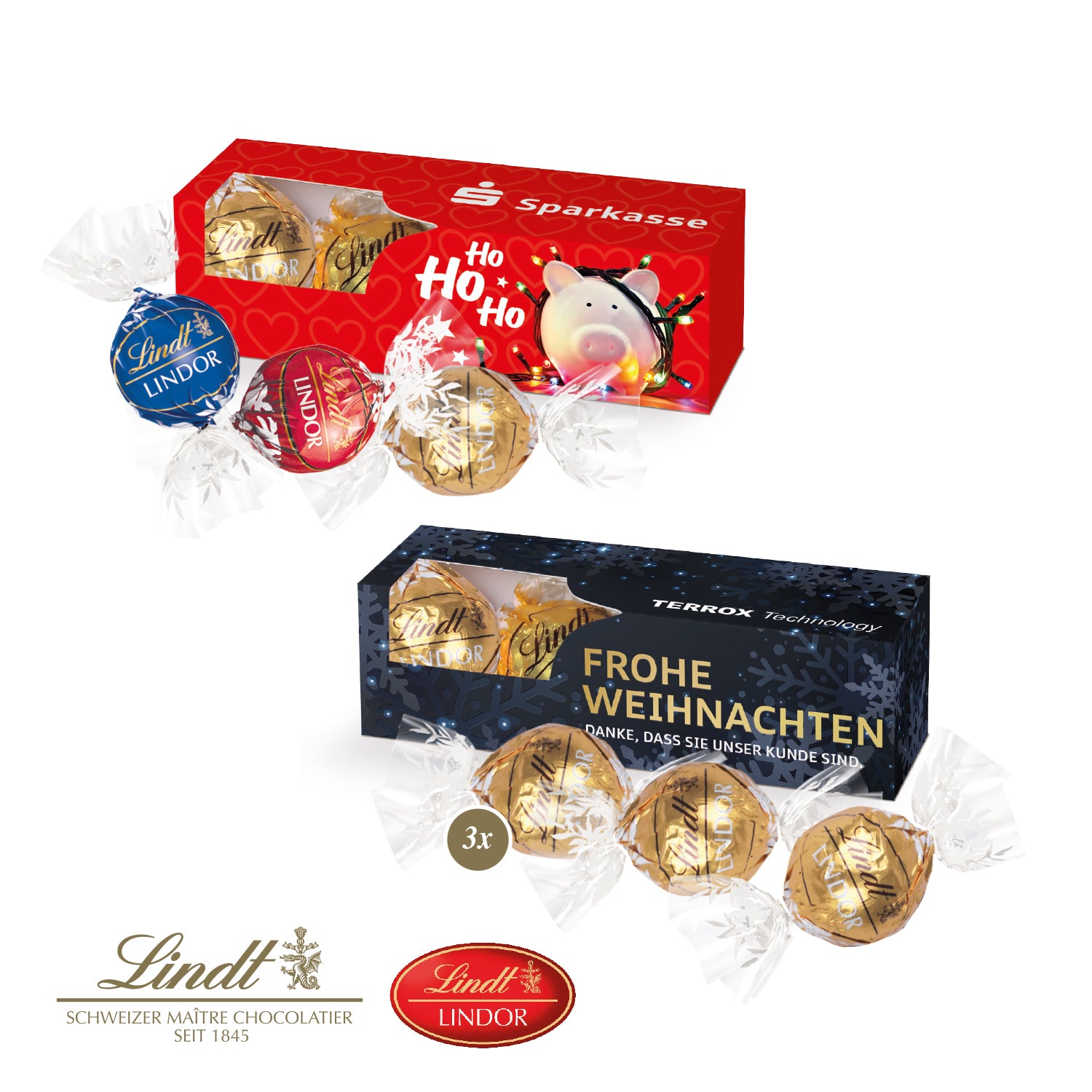 Lindt Lindor Präsent, 3er – Produktansicht