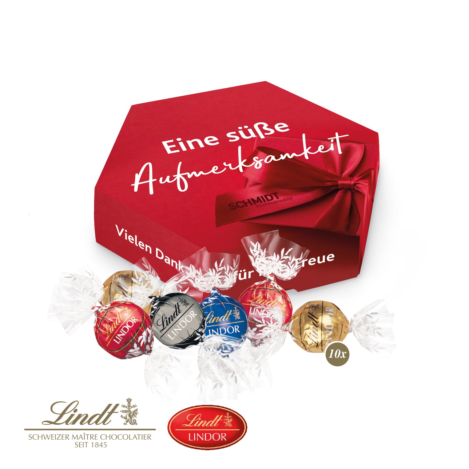 Präsentbox Maxi mit Lindt Lindor Pralinés – Produktansicht