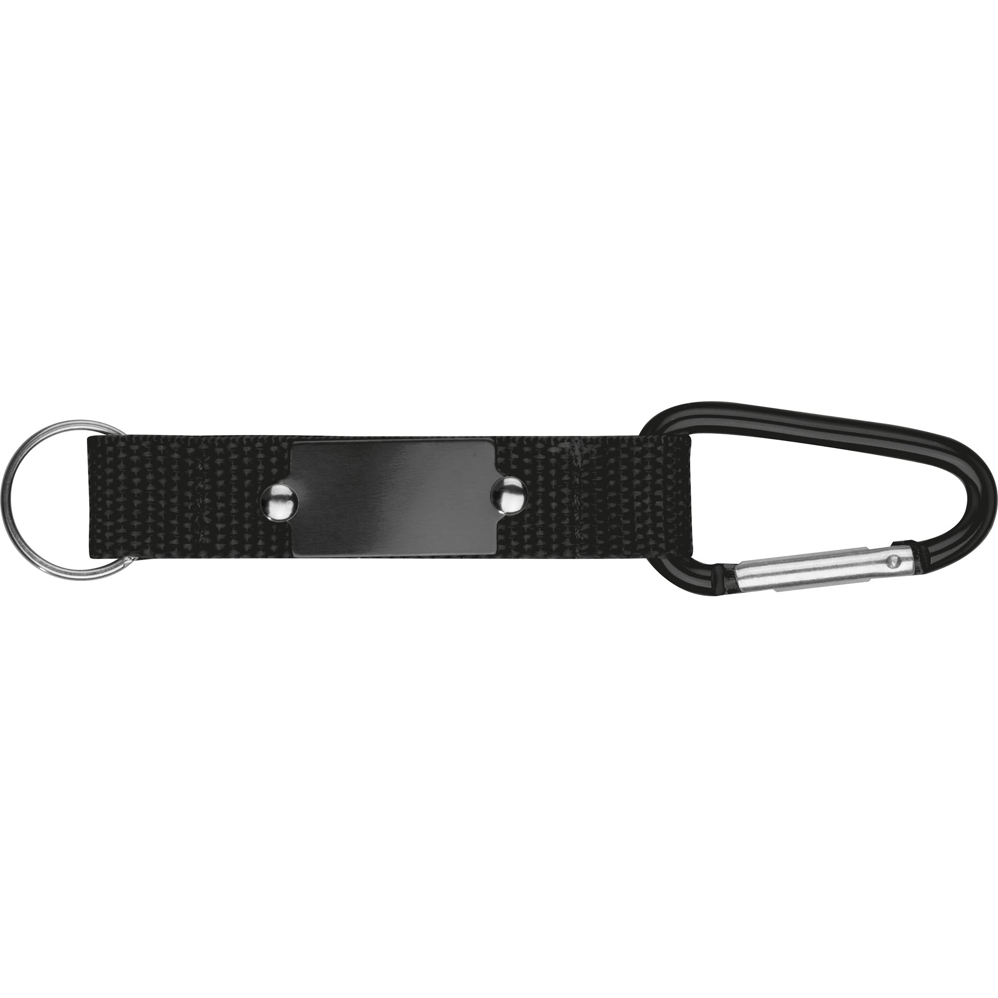 Schlüsselanhänger mit Karabiner und Plättchen aus Metall PHYLLIS