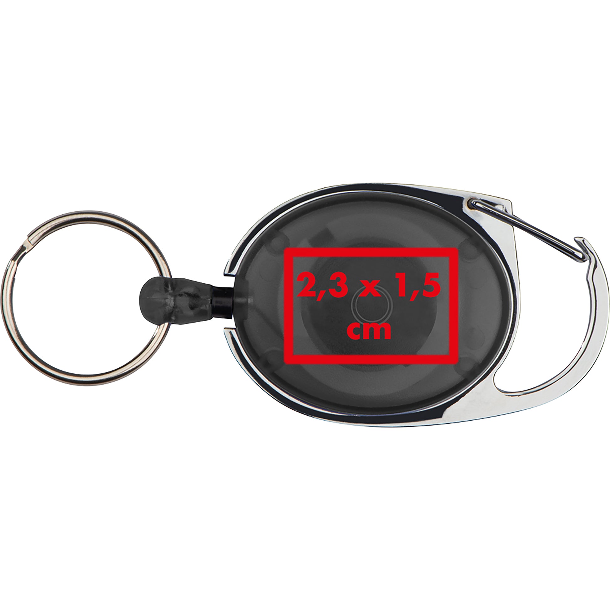 Schlüsselanhänger mit Karabiner und ausziehbarem Schlüsselring DIANA