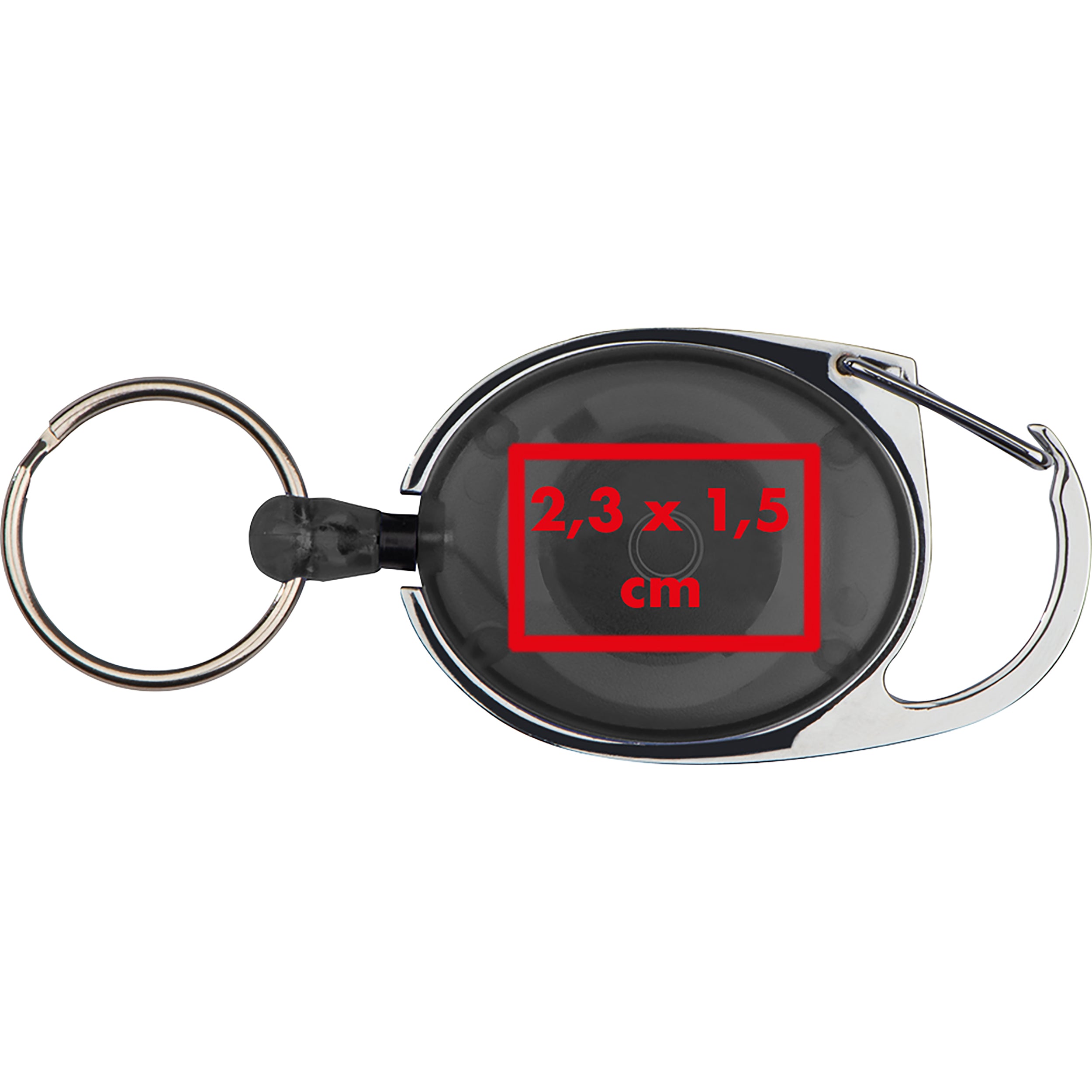Schlüsselanhänger mit Karabiner und ausziehbarem Schlüsselring DIANA