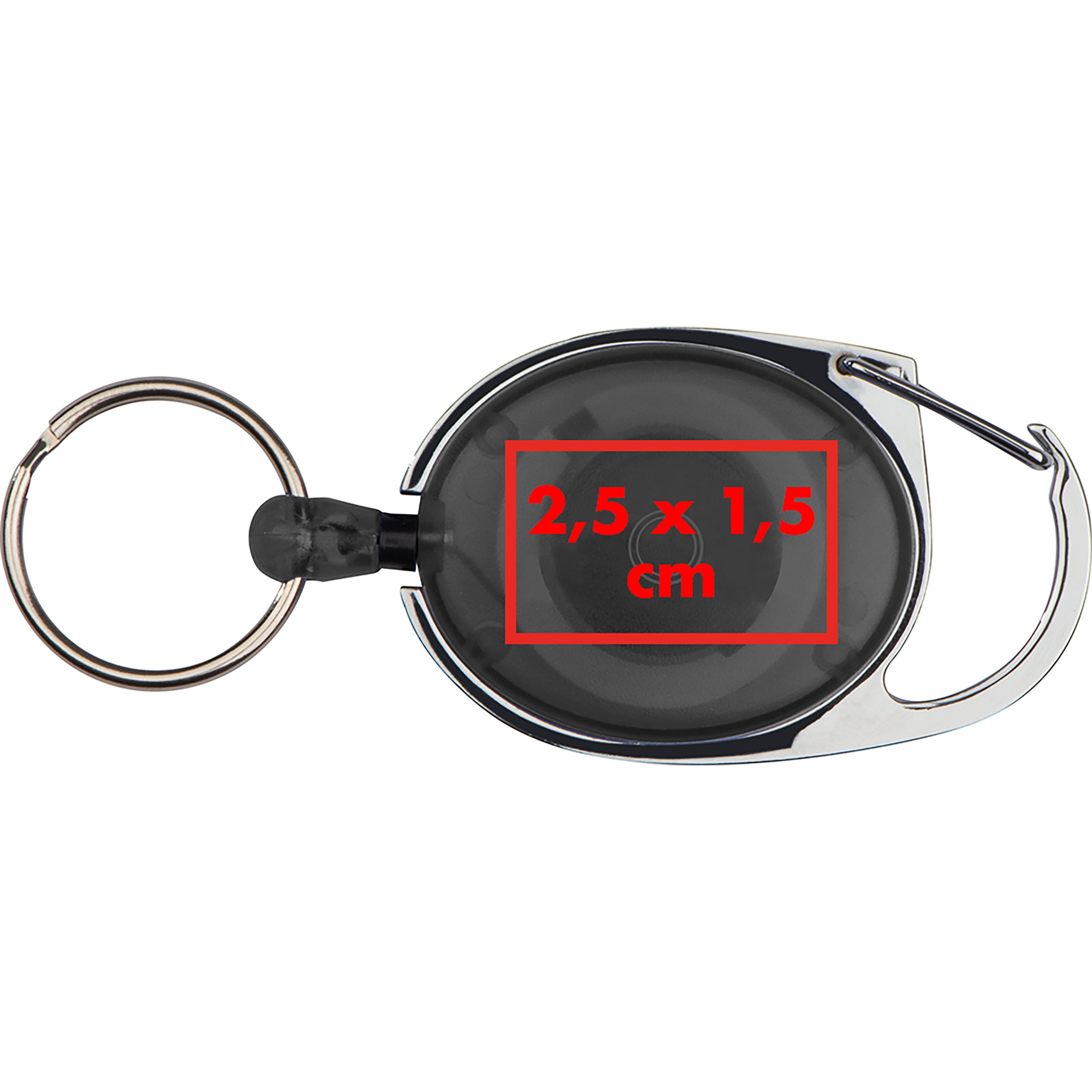 Schlüsselanhänger mit Karabiner und ausziehbarem Schlüsselring DIANA