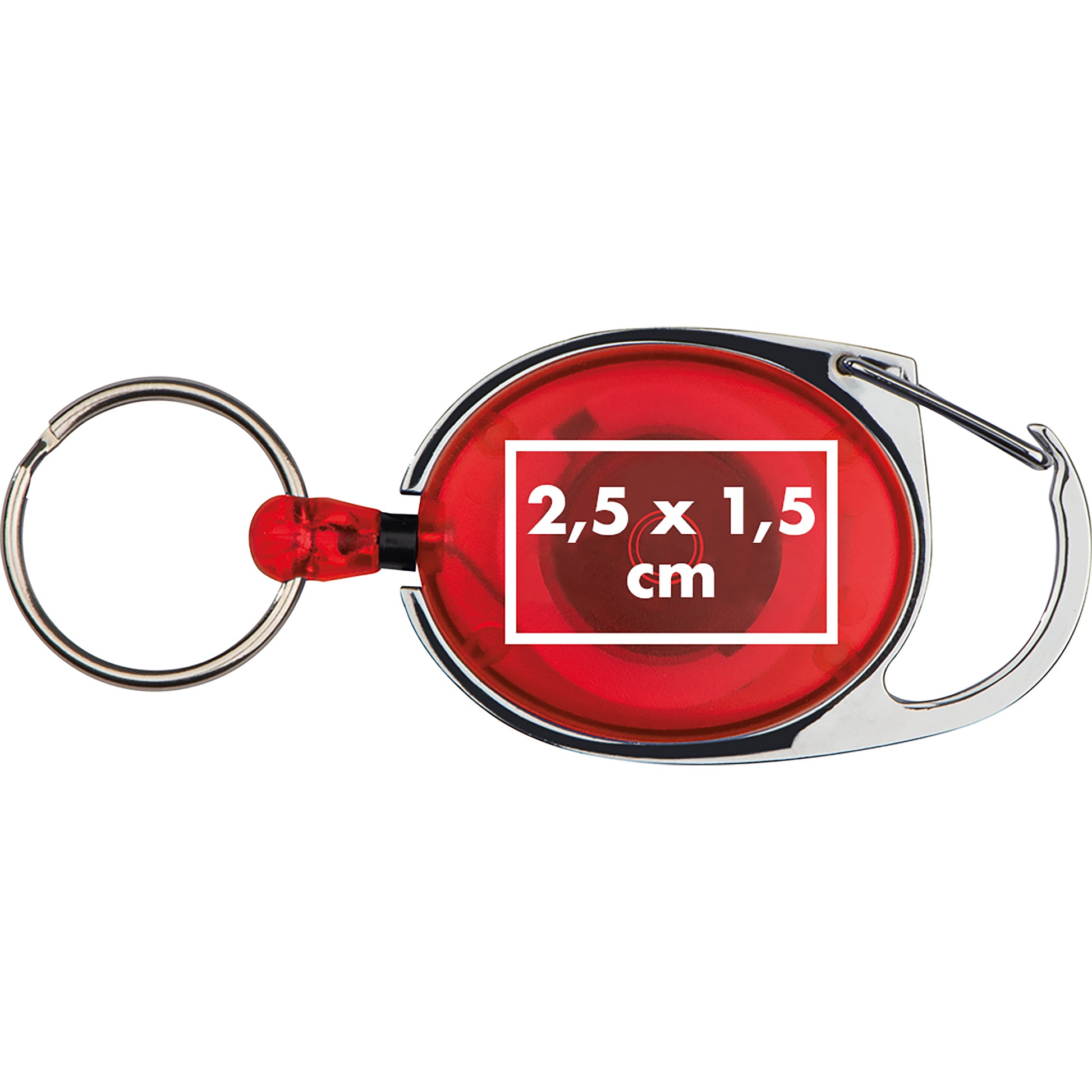 Schlüsselanhänger mit Karabiner und ausziehbarem Schlüsselring DIANA