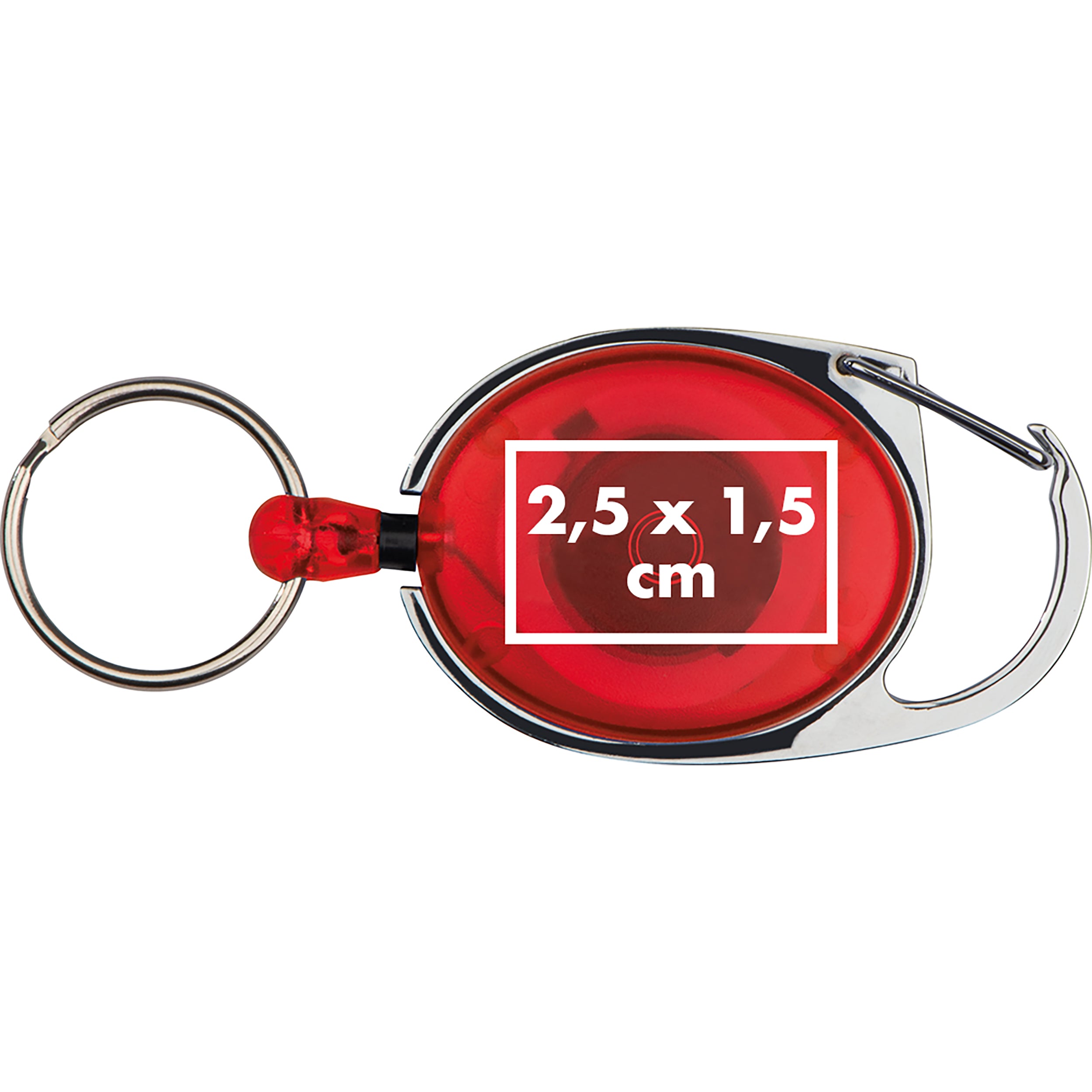 Schlüsselanhänger mit Karabiner und ausziehbarem Schlüsselring DIANA