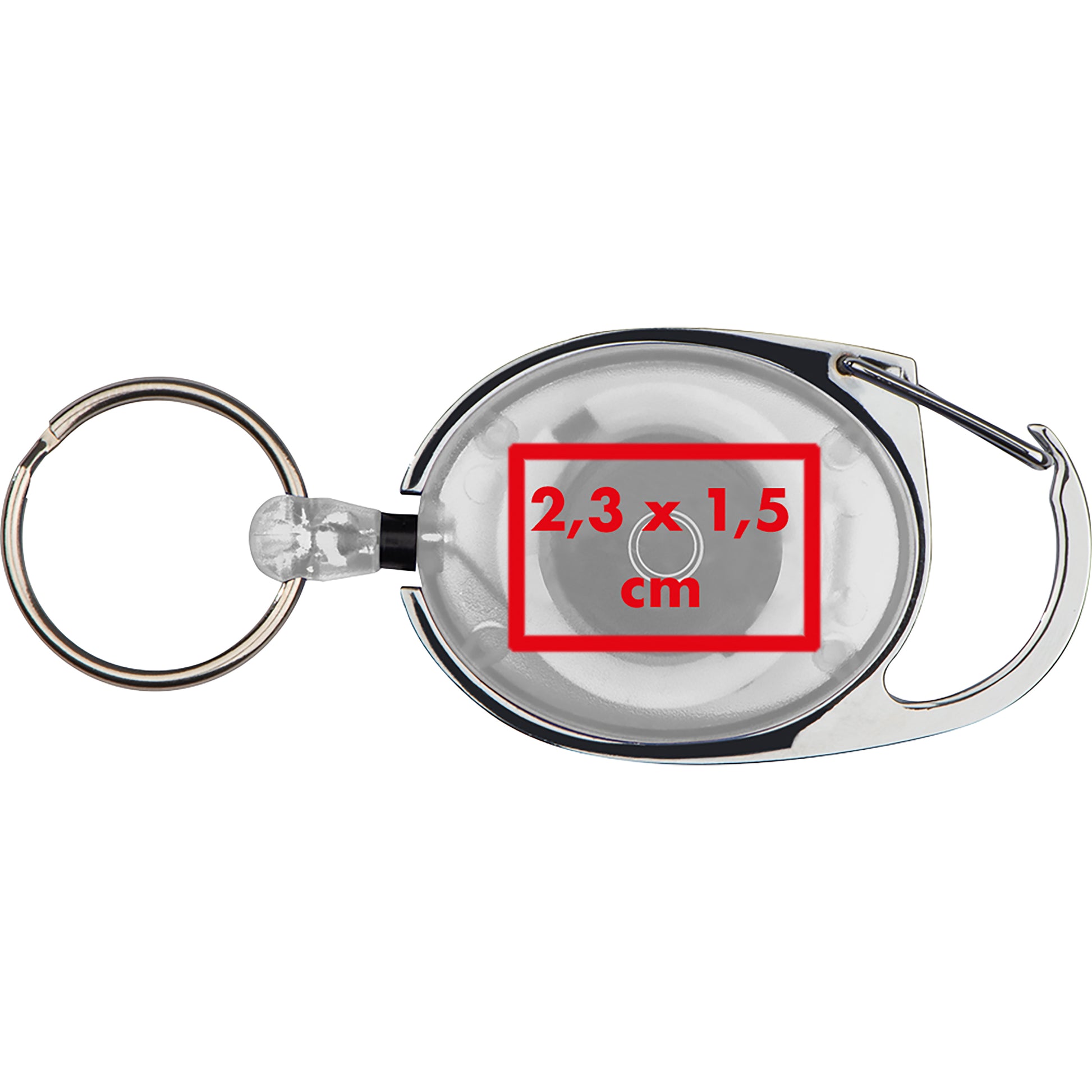 Schlüsselanhänger mit Karabiner und ausziehbarem Schlüsselring DIANA