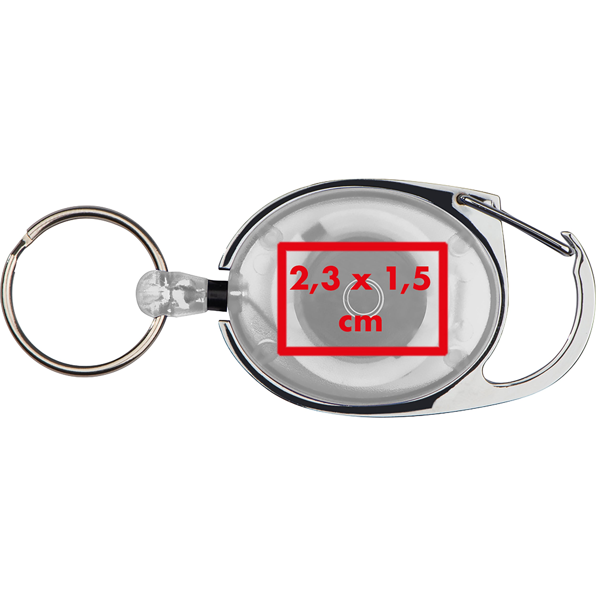 Schlüsselanhänger mit Karabiner und ausziehbarem Schlüsselring DIANA