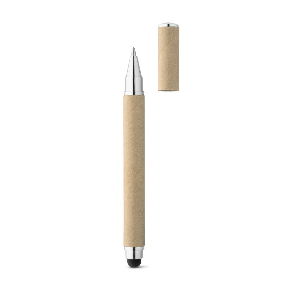 PAPYRUS. Kugelschreiber aus Kraftpapier und ABS mit Touchpen-Spitze – zusätzliche Ansicht
