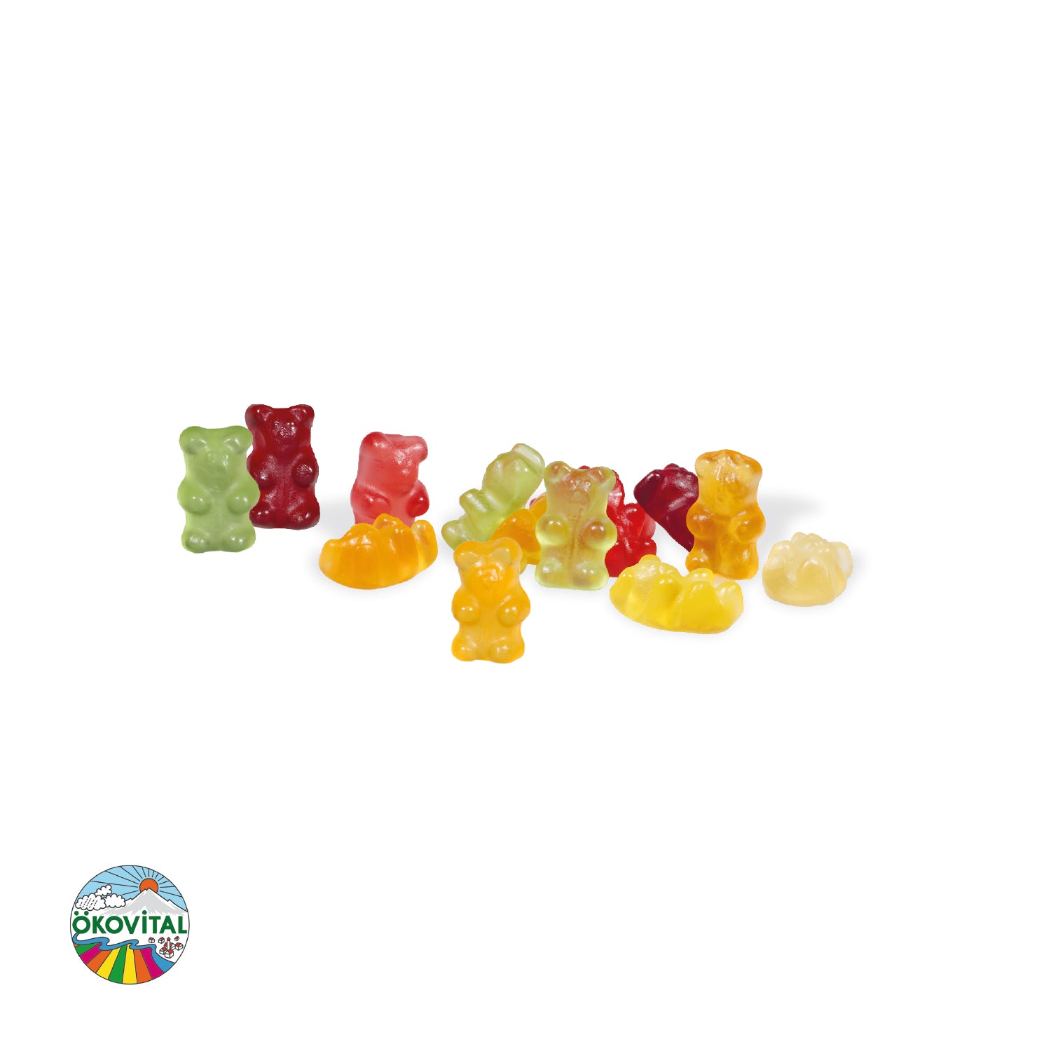 Fruchtgummi-Paperbox mit individuellem Werbeeinleger – Füllung