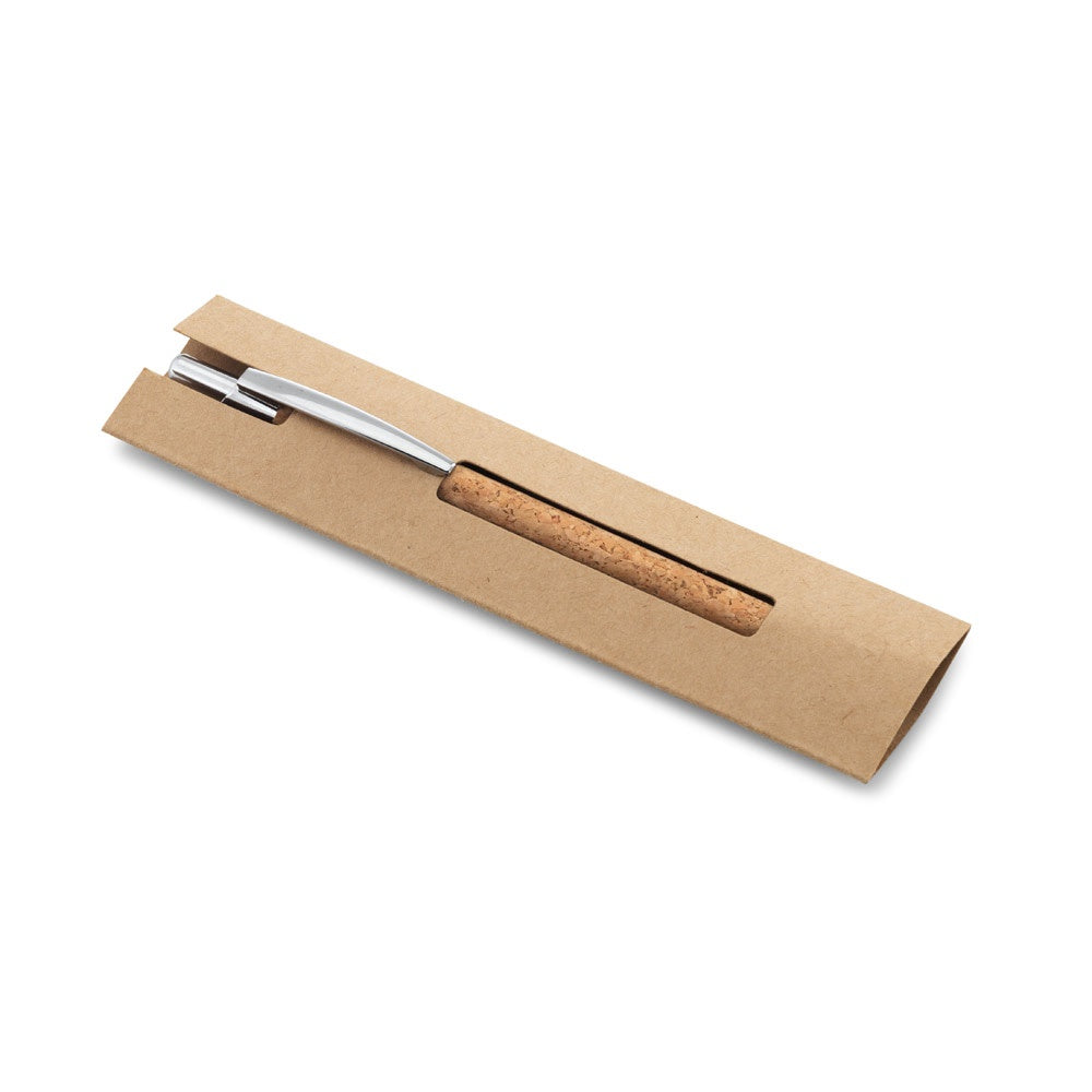 NATURA. Kugelschreiber aus Kork und recyceltem Aluminium (100% rAL) mit Clip – zusätzliche Ansicht