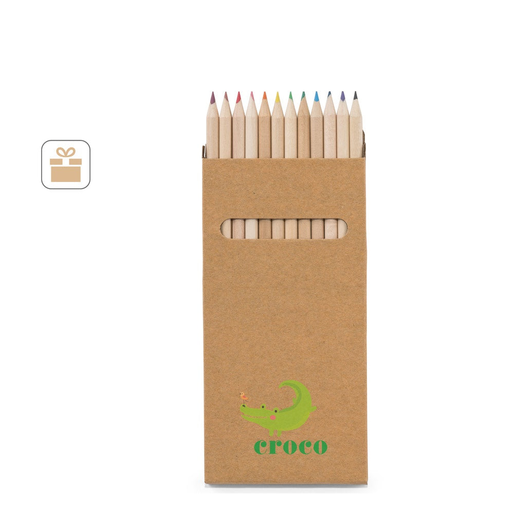 CROCO. Buntstift Schachtel mit 12 Buntstiften