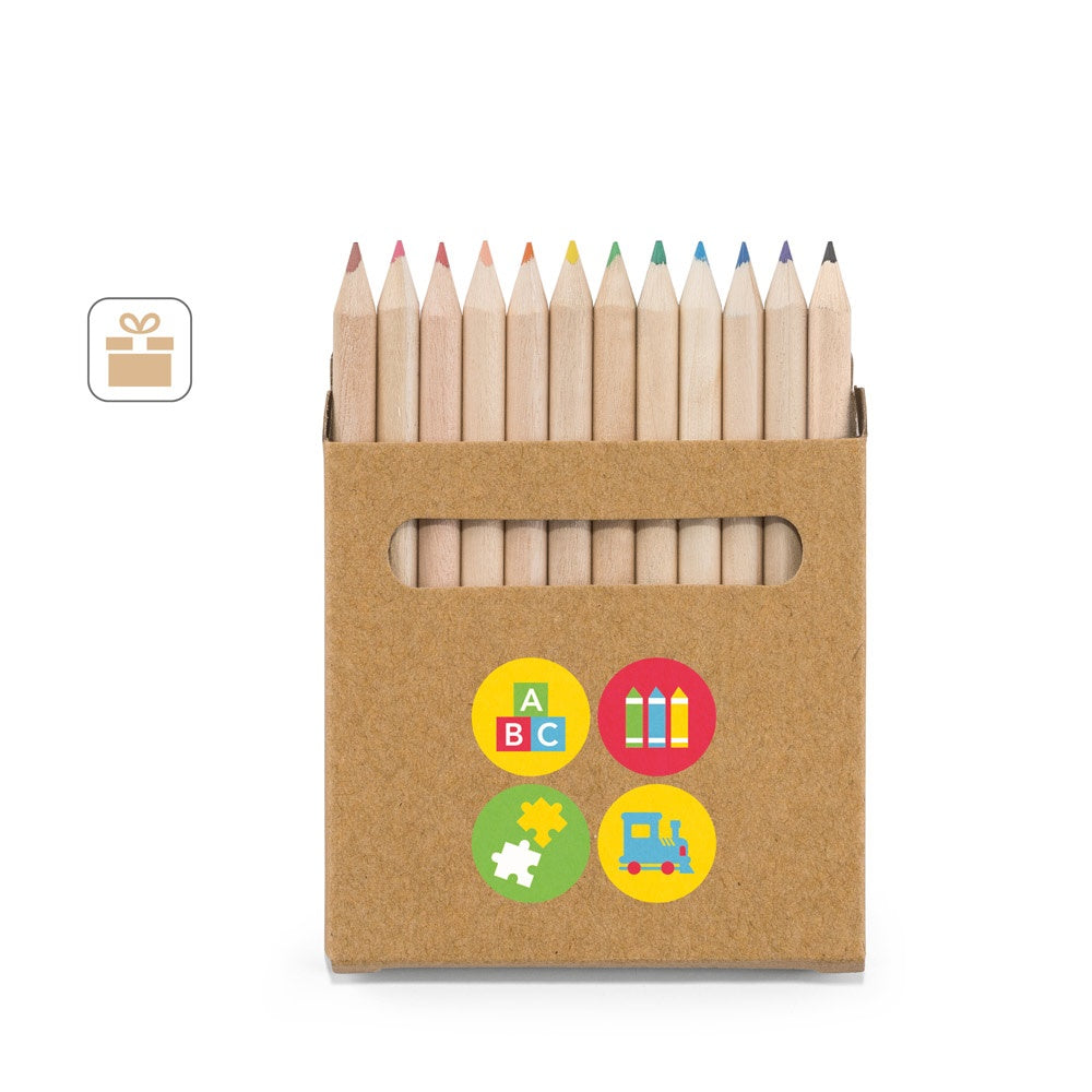 COLOURED. Buntstift Schachtel mit 12 Buntstiften