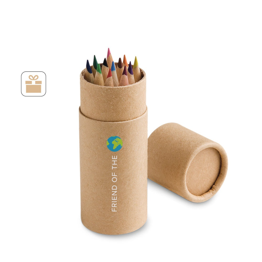 CYLINDER. Buntstift Schachtel mit 12 Buntstiften