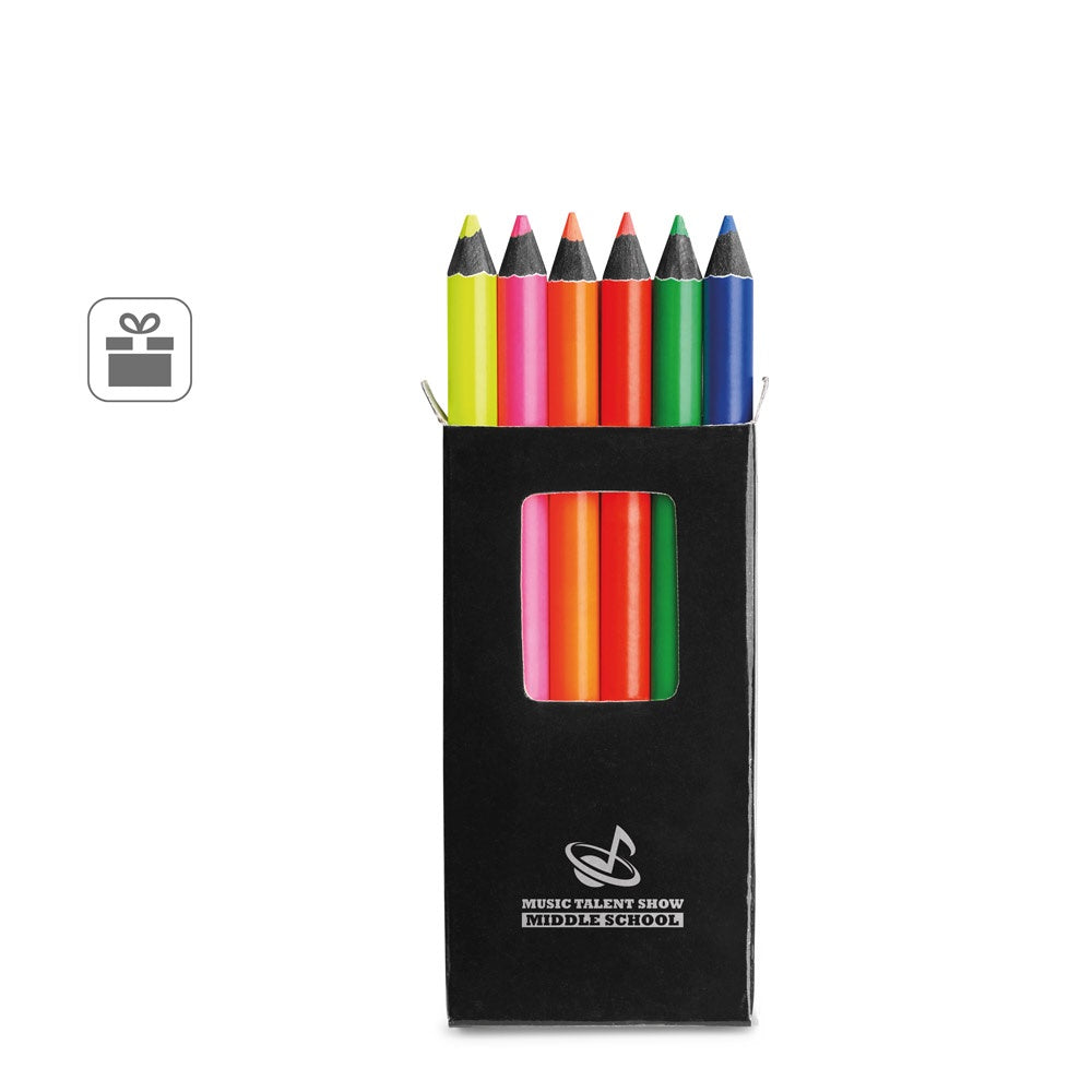 MEMLING. Bleistiftbox mit 6 Buntstiften