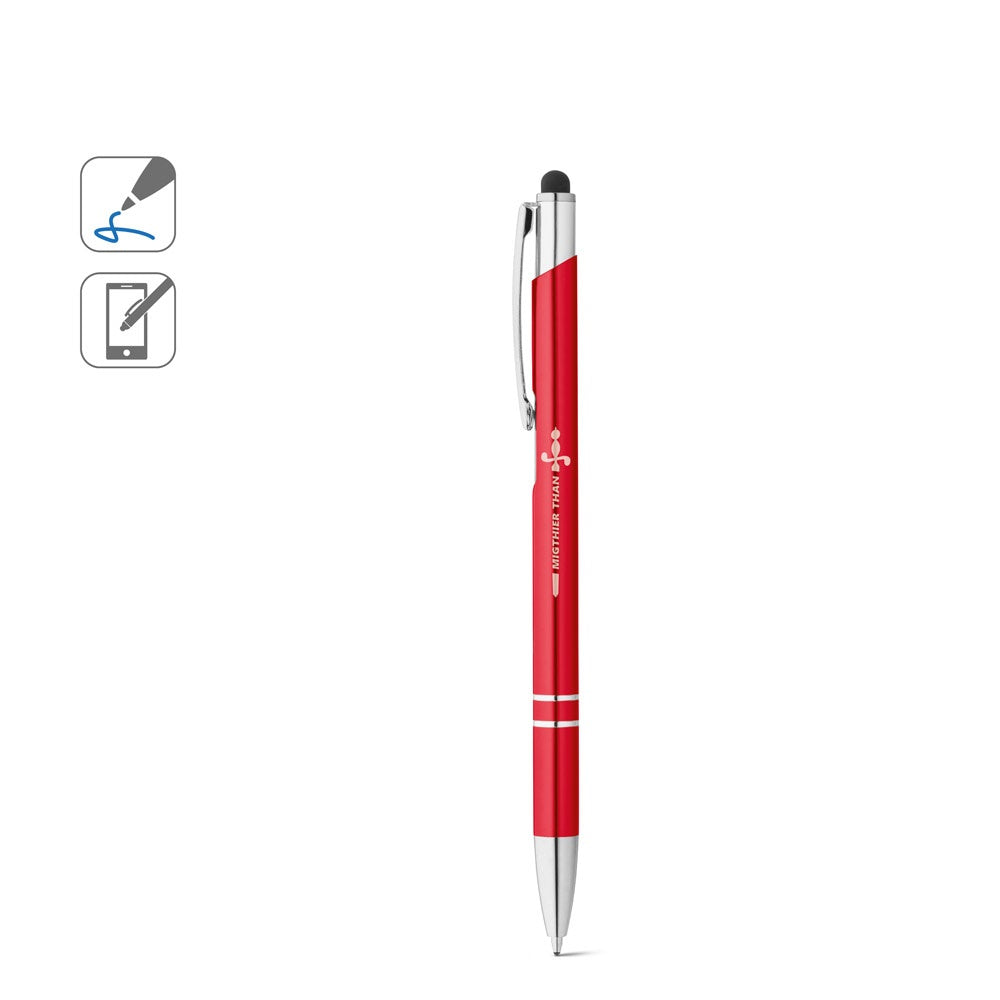 GALBA. Aluminium-Kugelschreiber mit Touch Tip und Clip