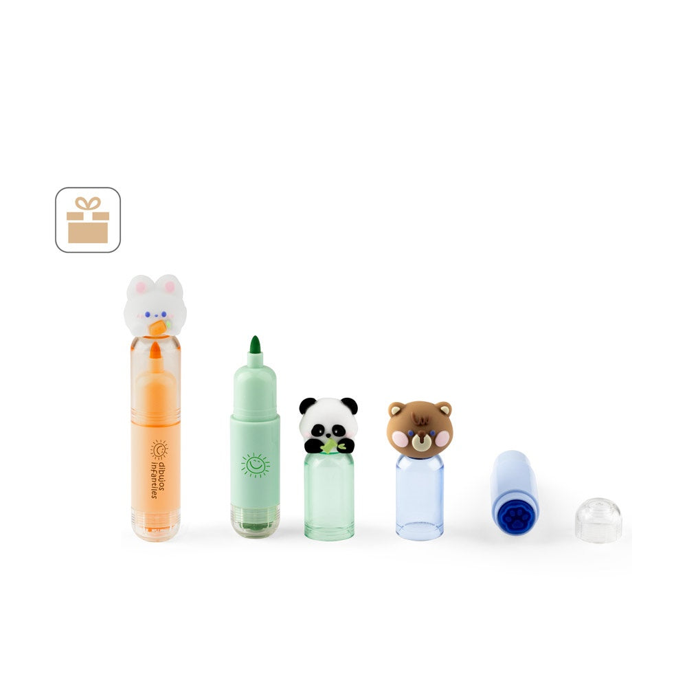 TROPICAL. Set mit 3 Stiften für Kinder in ABS