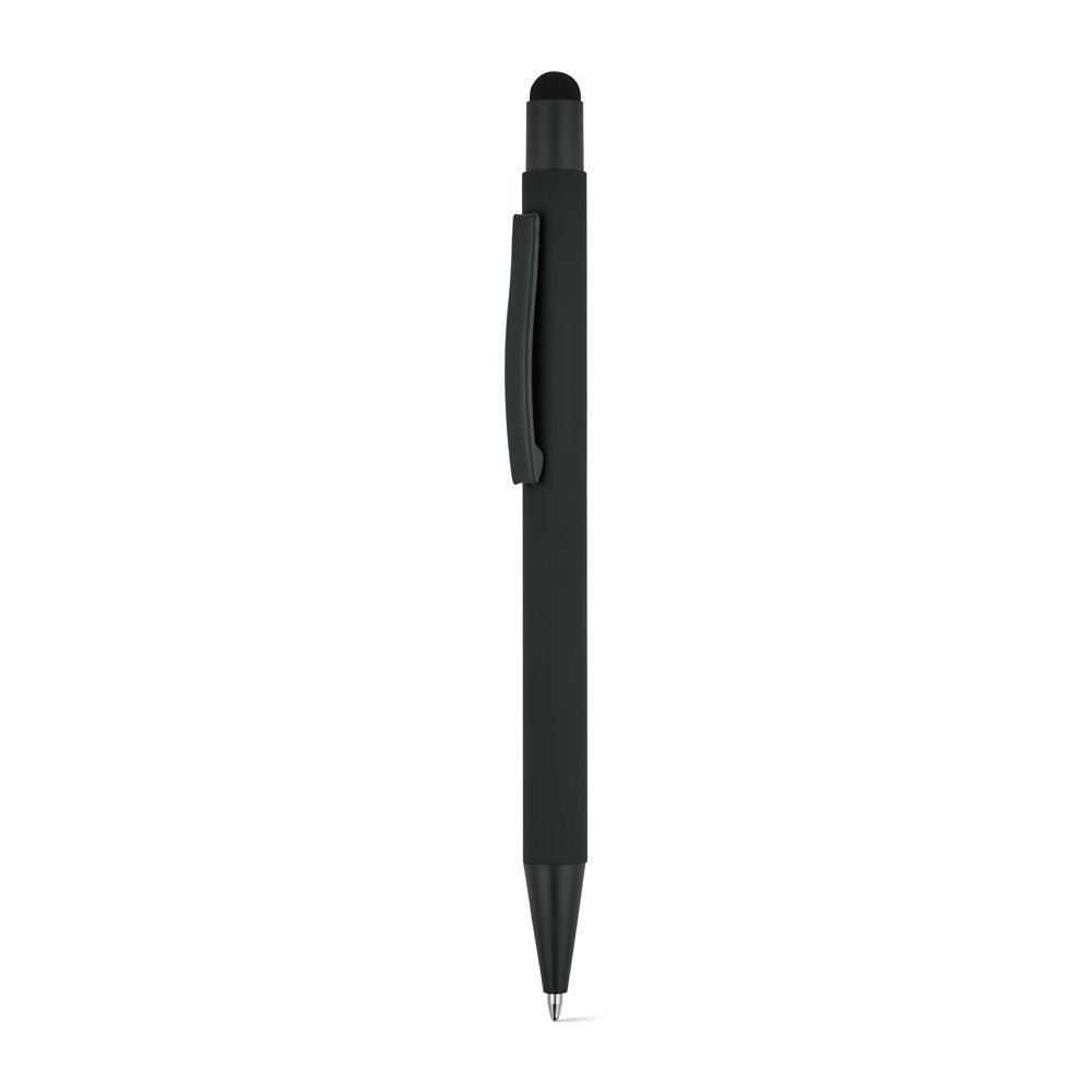 CLINT TOUCH. Kugelschreiber mit modernem Design aus recyceltem Aluminium (100% rAL) mit Gummibeschichtung – zusätzliche Ansicht