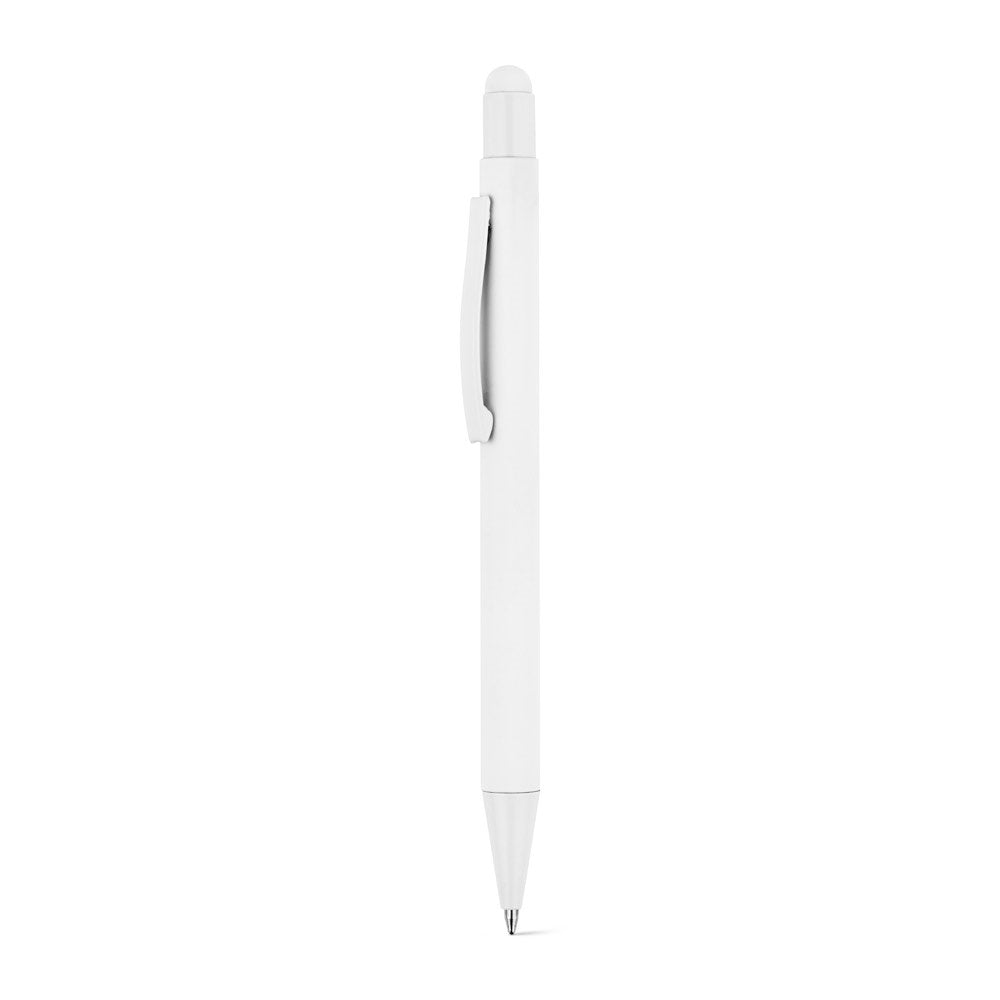 CLINT TOUCH. Kugelschreiber mit modernem Design aus recyceltem Aluminium (100% rAL) mit Gummibeschichtung