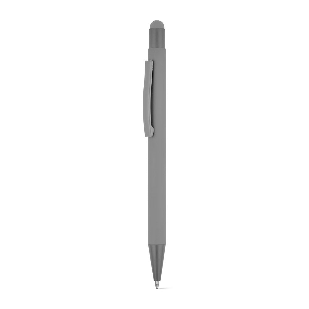 CLINT TOUCH. Kugelschreiber mit modernem Design aus recyceltem Aluminium (100% rAL) mit Gummibeschichtung