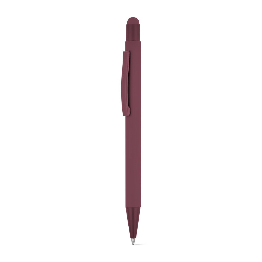 CLINT TOUCH. Kugelschreiber mit modernem Design aus recyceltem Aluminium (100% rAL) mit Gummibeschichtung