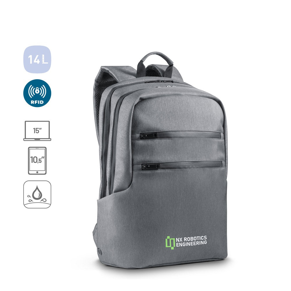 BROOKLYN. Wasserdichter Laptop-Rucksack 15'' aus 2Tone-Nylon