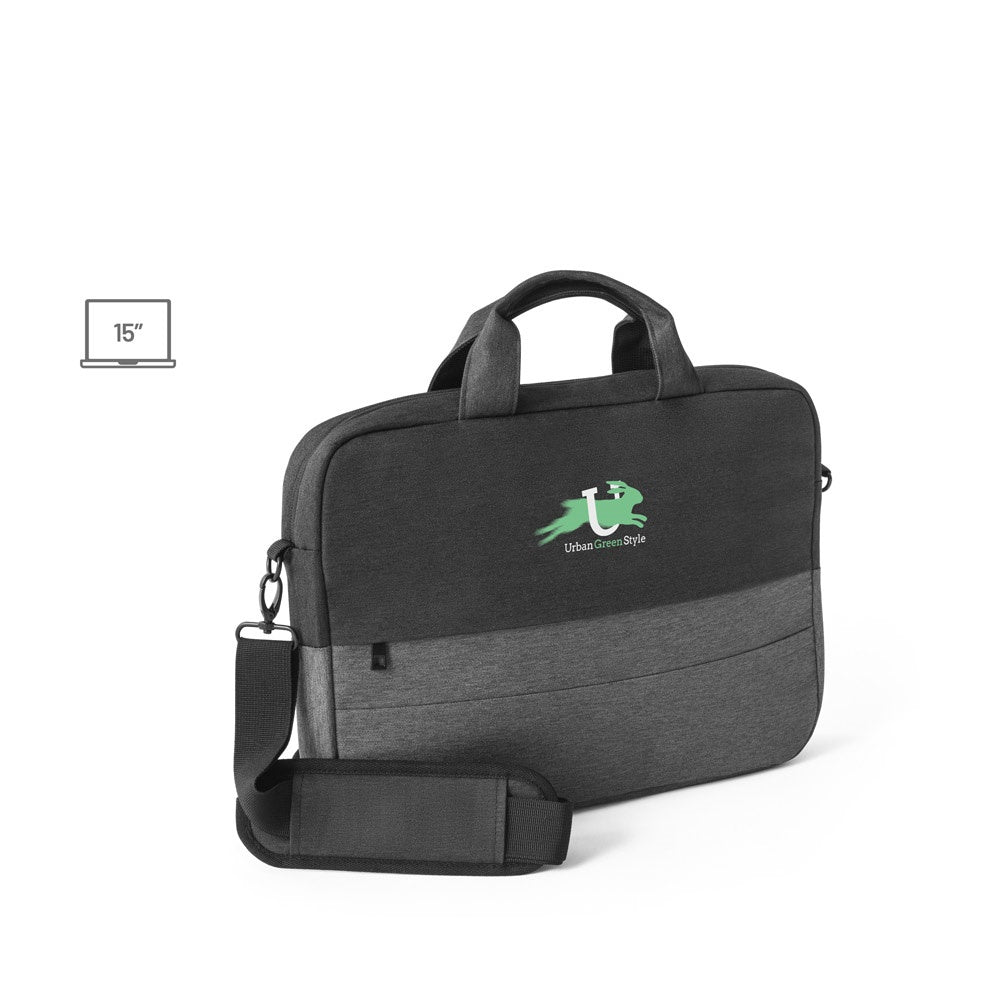 GENOA. Gepolsterte Laptoptasche aus hochdichtem, recyceltem 600D-Polyester 15“