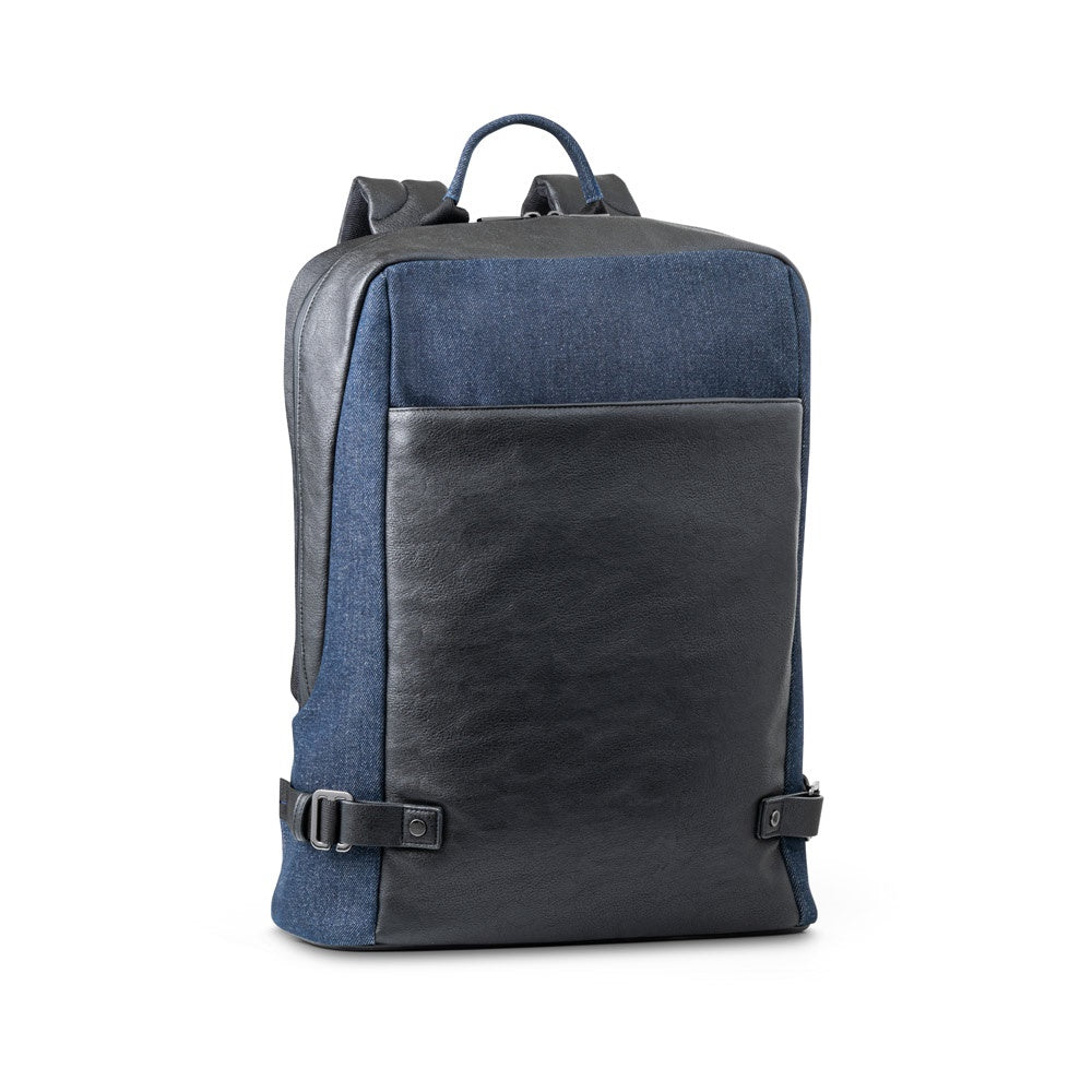 DIVERGENT BACKPACK I. Laptop-Rucksack bis zu 15.6'' aus Denim und PU – zusätzliche Ansicht