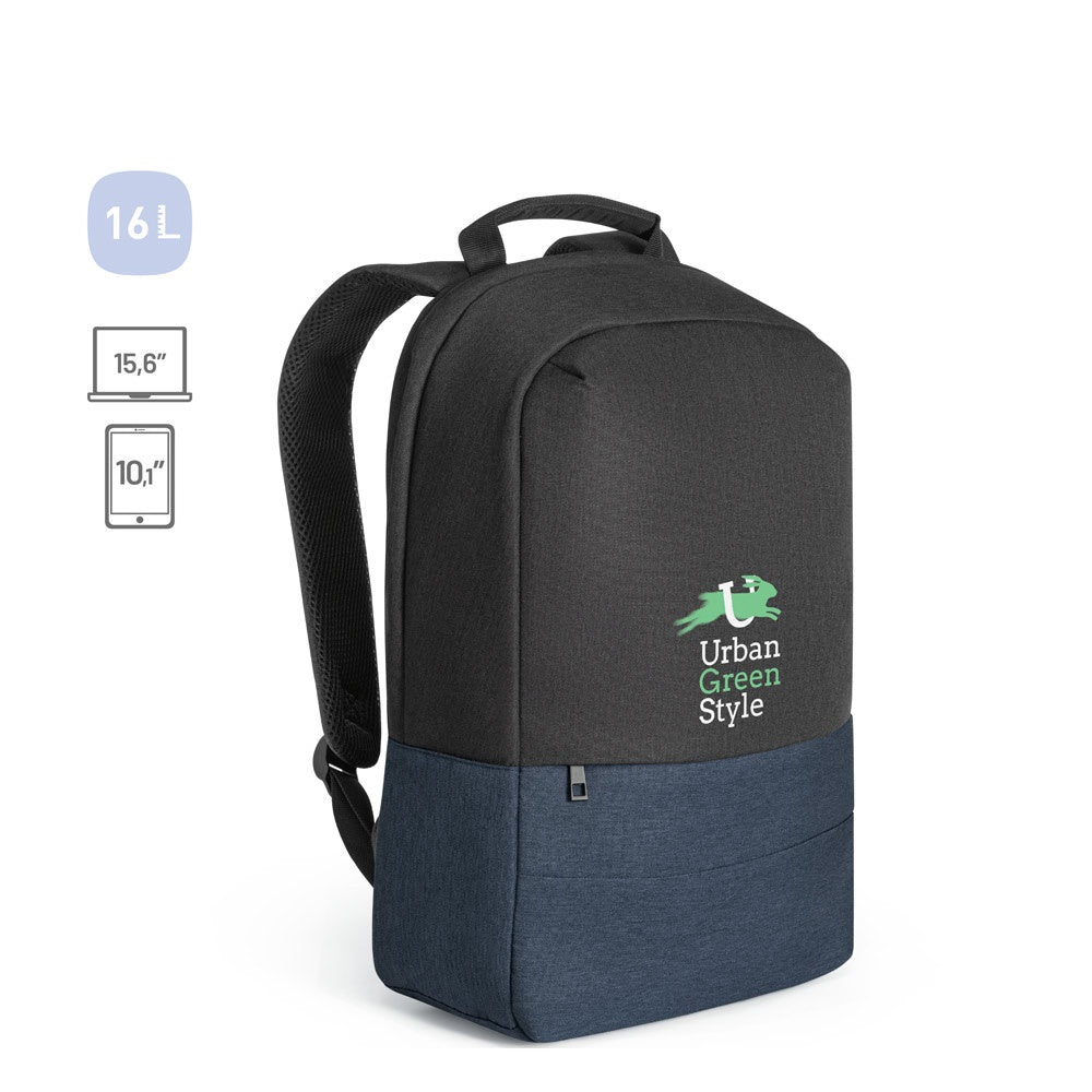 GENOA BPACK. Anti-Diebstahl-Rucksack aus 600D hochdichtem, recyceltem Polyester