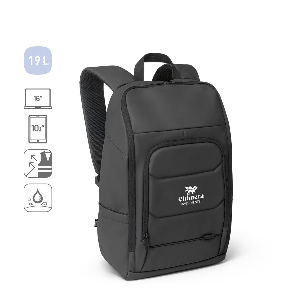 TOULON. Notebook-Rucksack aus hochdichtem 600D Polyester aus recyceltem mit einer wasserabweisenden Oberfläche 16"