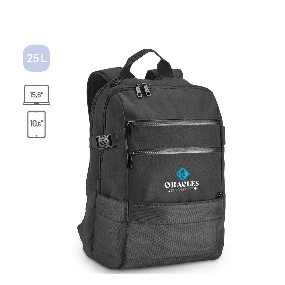 ZIPPERS BPACK. Laptop-Rucksack 15.6'' aus 300D Polyester und 840D Jacquard