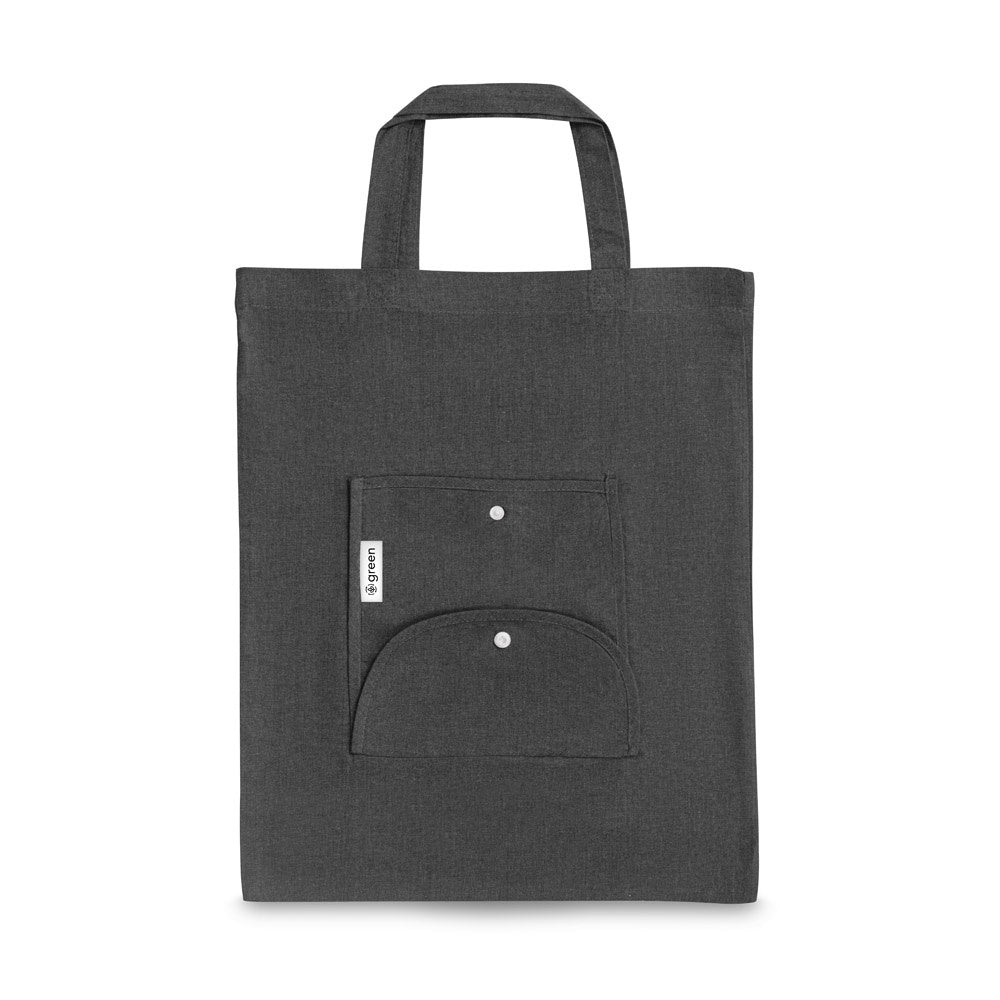 SIENA. Faltbare Tasche aus Baumwolle (50%), receycelte Baumwolle (30%) und Polyester (20% rPET) (140 g/m²) – zusätzliche Ansicht