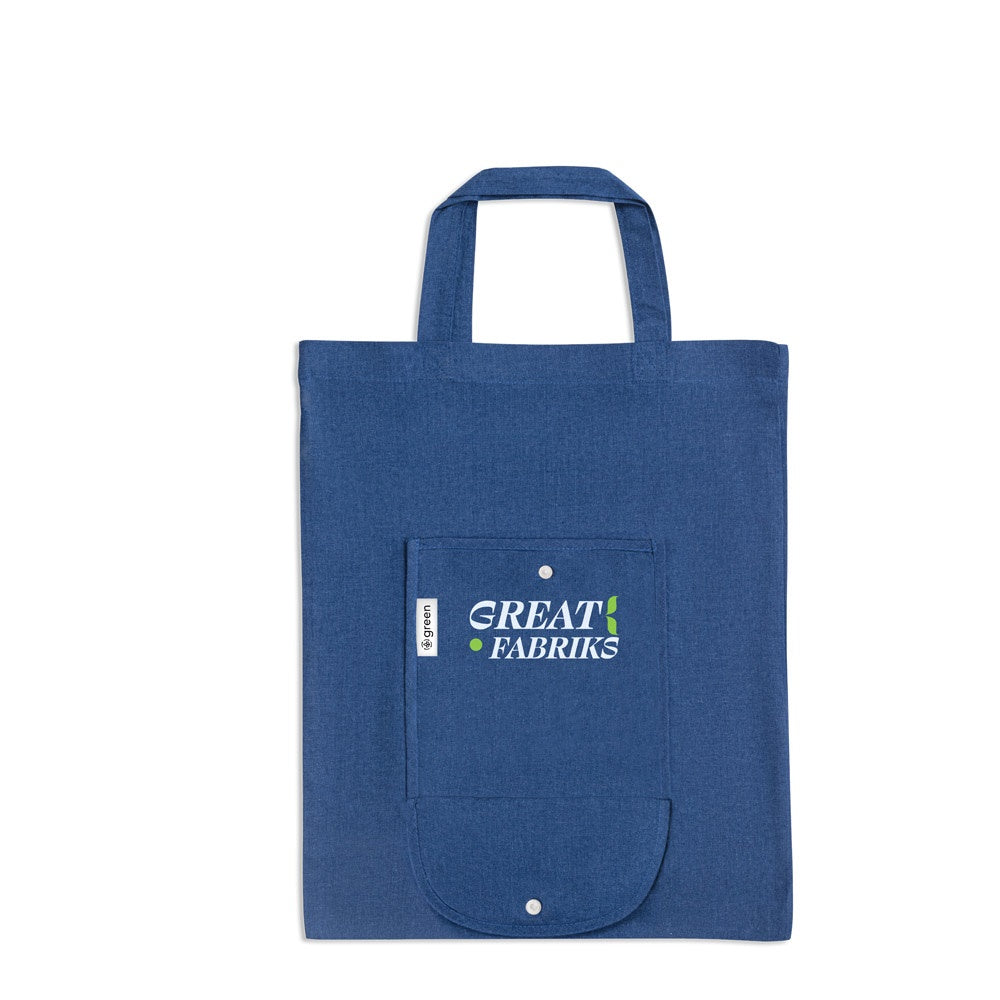 SIENA. Faltbare Tasche aus Baumwolle (50%), receycelte Baumwolle (30%) und Polyester (20% rPET) (140 g/m²)