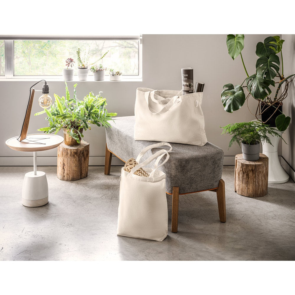 PARMA. Tragetasche aus Baumwolle (50%), recycelter Baumwolle (30%) und polyester (20% rPET) (280 g/ m²) – zusätzliche Ansicht