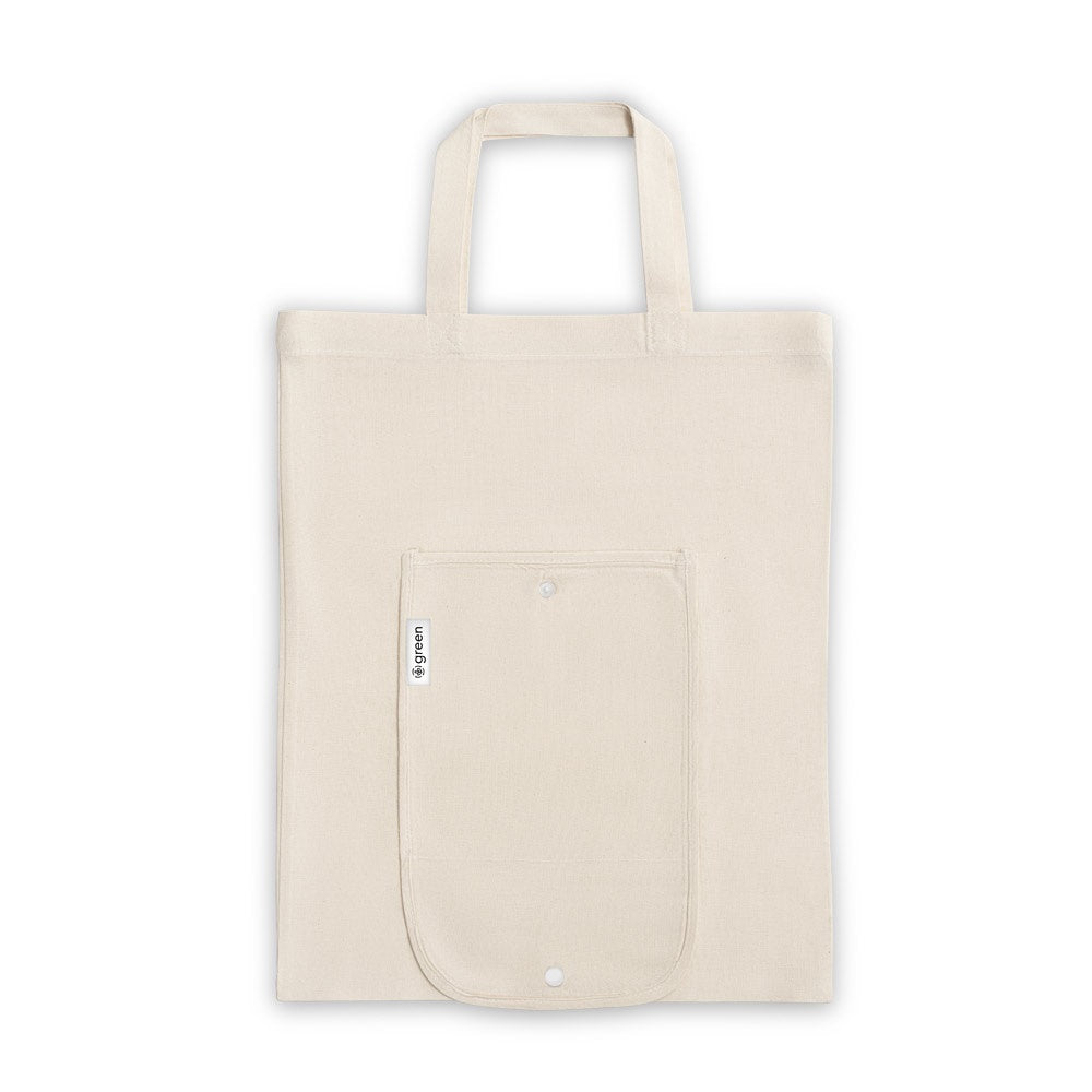 BEIRUT. Faltbare Tasche aus Baumwolle (50%), receycelte Baumwolle (30%) und Polyester (20% rPET) (140 g/m²) – zusätzliche Ansicht
