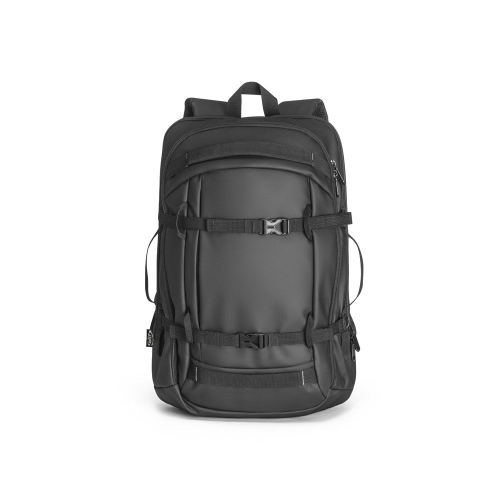 KAMPALA. Laptop-Rucksack aus 900D hochdichtem recyceltem Polyester mit wasserdichter Beschichtung und 210D Futter aus recyceltem Polyester 17'3" – zusätzliche Ansicht
