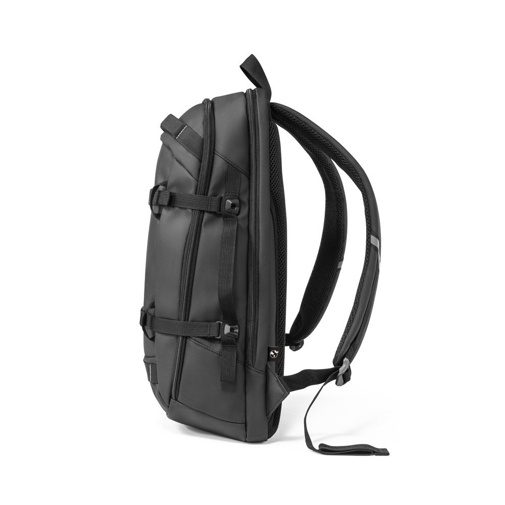 KAMPALA. Laptop-Rucksack aus 900D hochdichtem recyceltem Polyester mit wasserdichter Beschichtung und 210D Futter aus recyceltem Polyester 17'3" – zusätzliche Ansicht