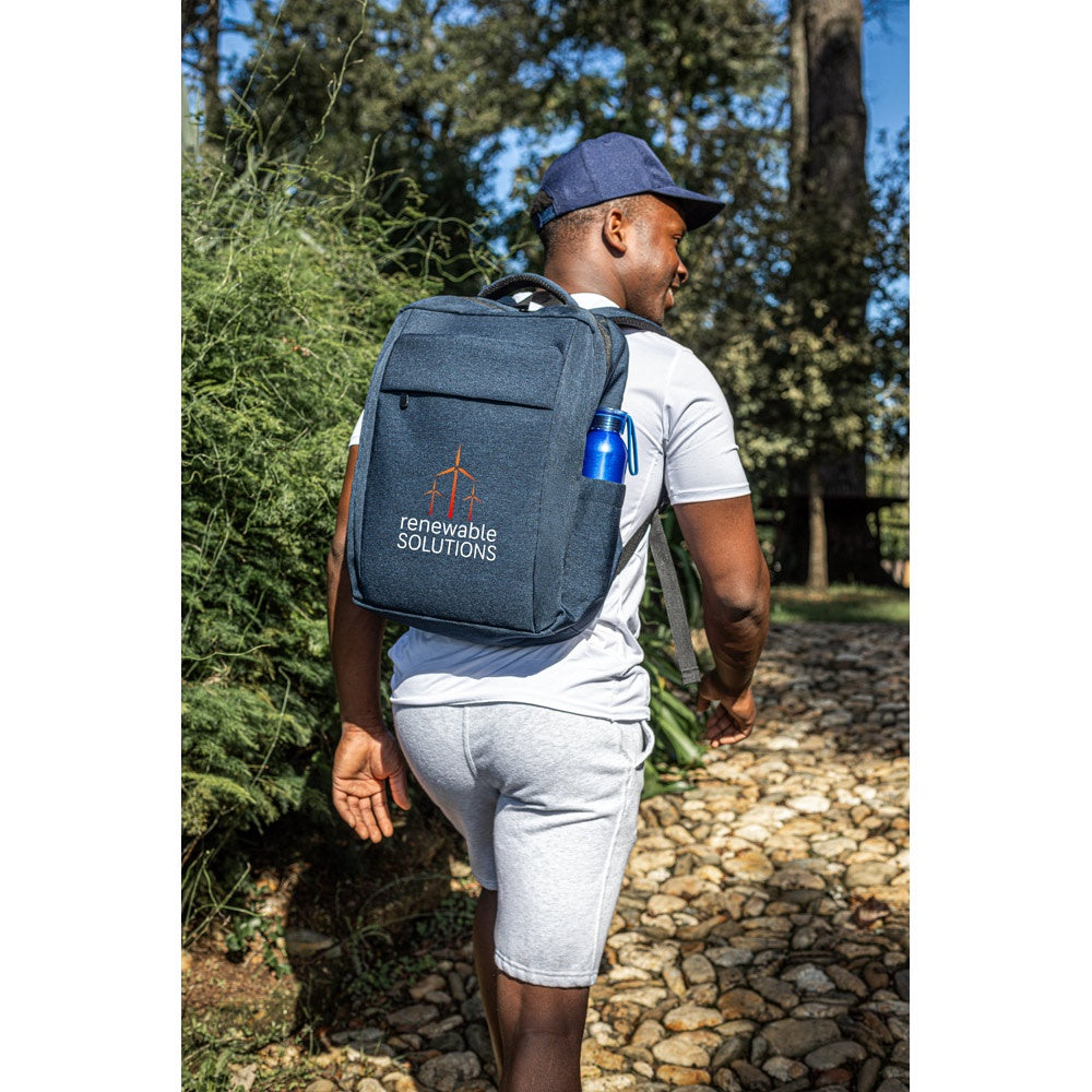 COVENTRY. Gepolsterter Laptop-Rucksack aus 300D recyceltem hochdichtem Polyester und 210D recyceltem Polyesterfutter 15.6" – zusätzliche Ansicht