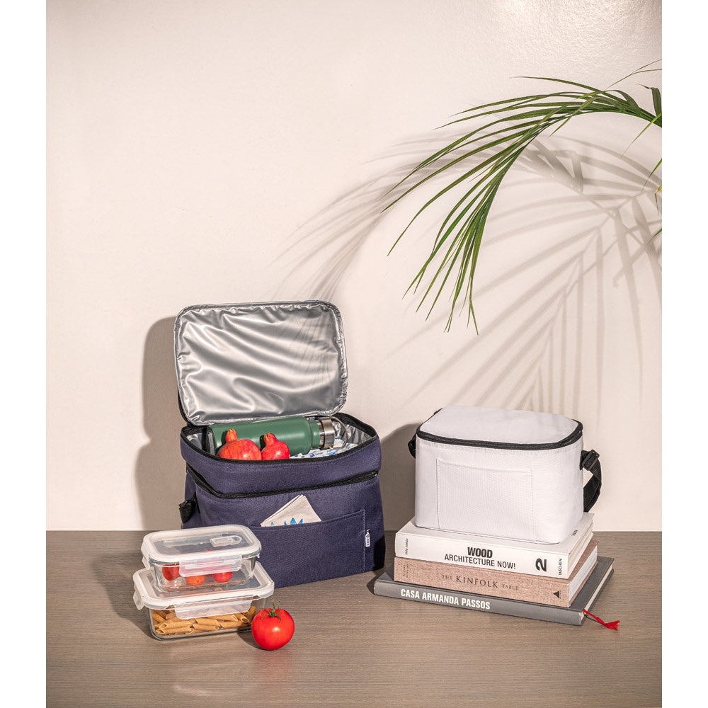 CANCUN. Kühltasche aus recyceltem 600D-Polyester mit verstellbarem Gurtband 7 L – zusätzliche Ansicht