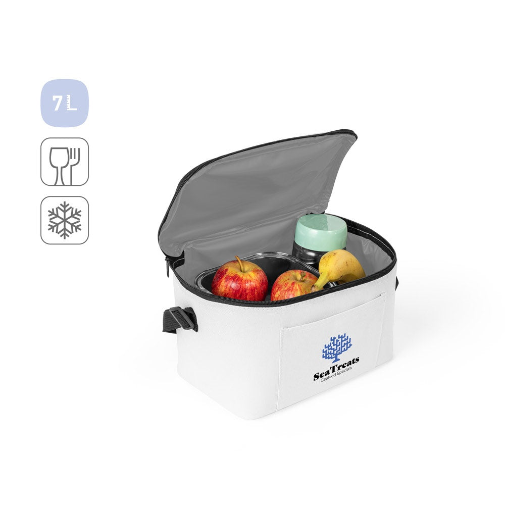 CANCUN. Kühltasche aus recyceltem 600D-Polyester mit verstellbarem Gurtband 7 L