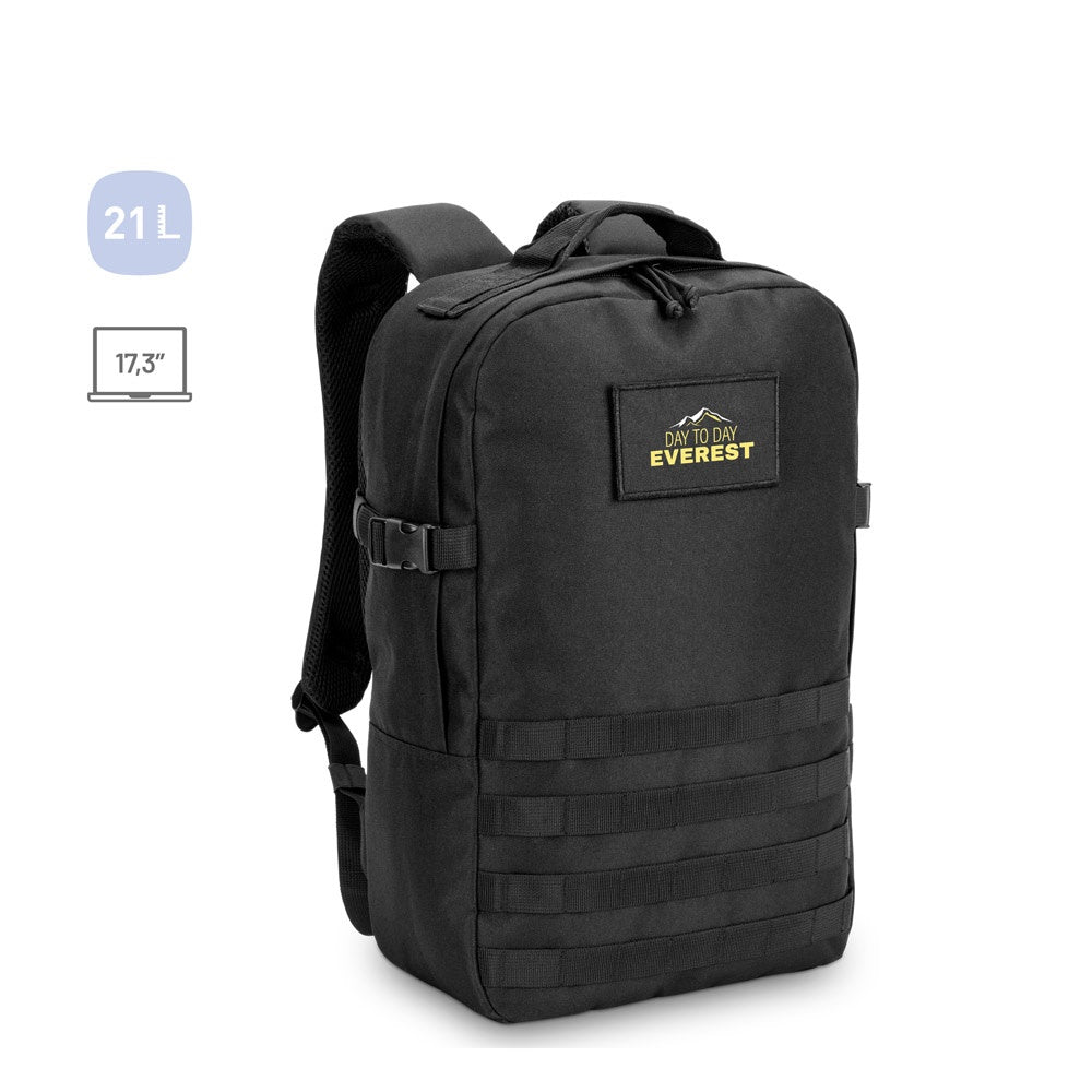 EDINBURGH BPACK. Rucksack im Militärstil aus 600D HD recyceltem Polyester und Innenfutter aus 210D recyceltem Polyester 17.3“