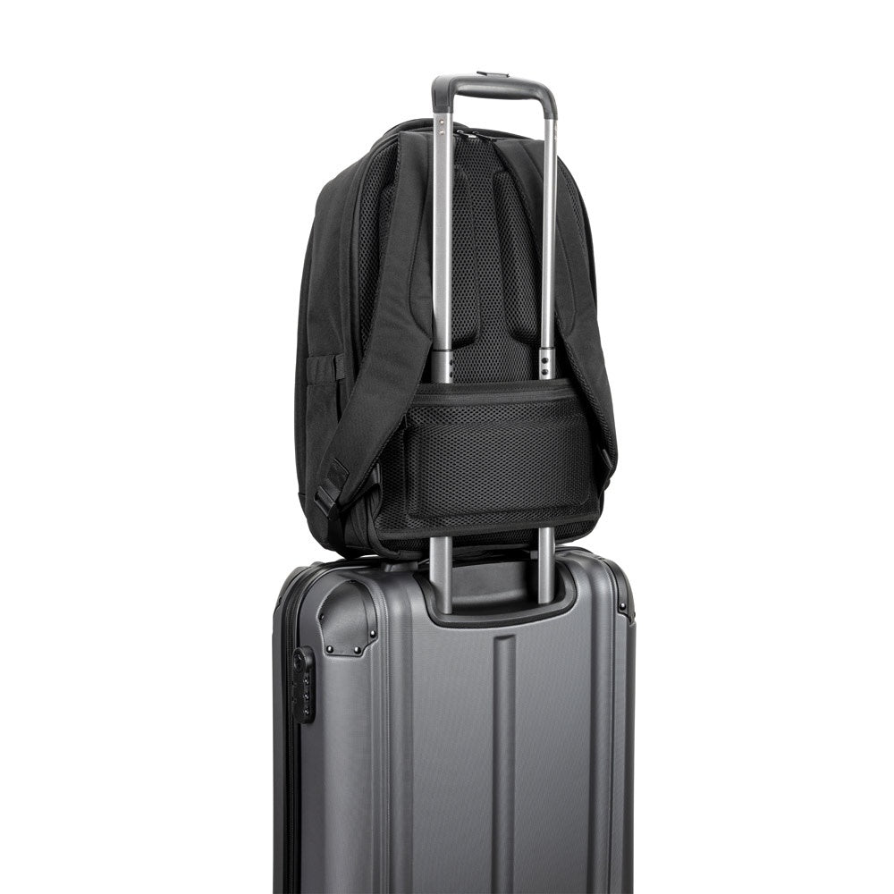 YANGON BPACK. Diebstahlsicherer Rucksack aus Twill mit wasserabweisender Beschichtung und recyceltem 600D-Polyester für Laptops 17'3" – zusätzliche Ansicht