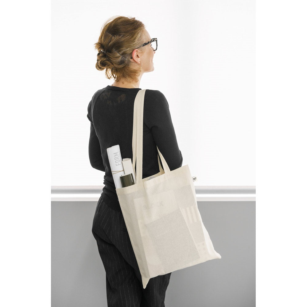 LEON. Tasche aus 100% organische Bauwolle (140 g/m²) – zusätzliche Ansicht