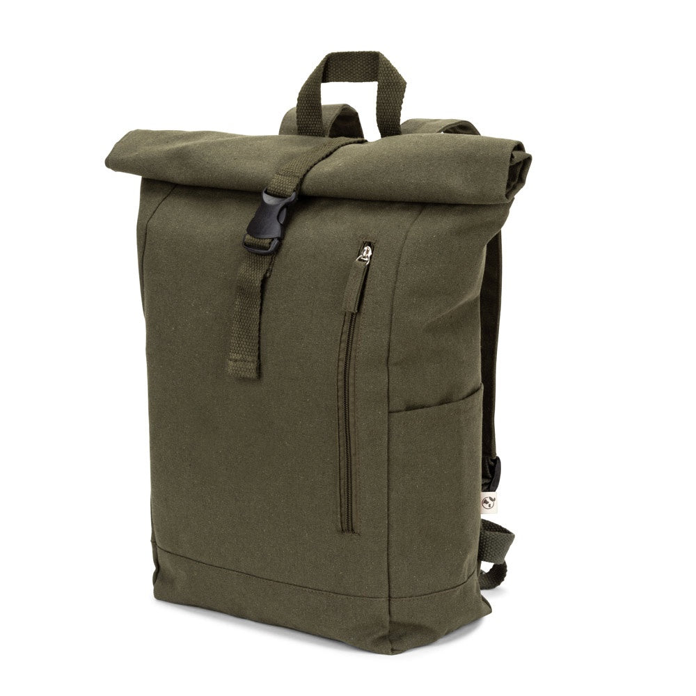 SAINT. Roll-Top-Rucksack aus recyceltem Baumwolle und recyceltem Polyester (380 g/m²) – zusätzliche Ansicht