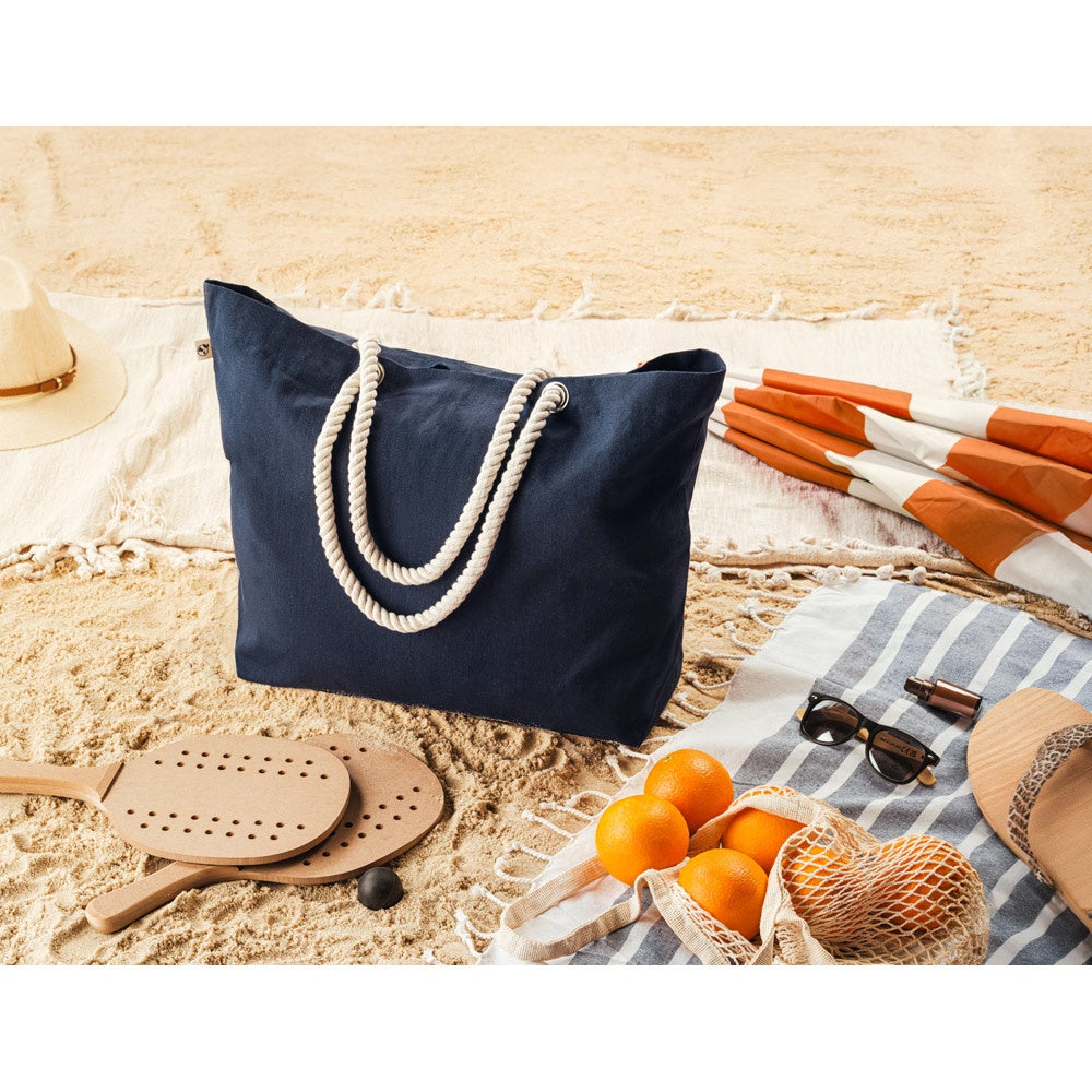 ATHENS. Strandtasche aus recycelter Baumwolle (70 %) und recyceltem Polyester (30 %) (220 g/m²) – zusätzliche Ansicht