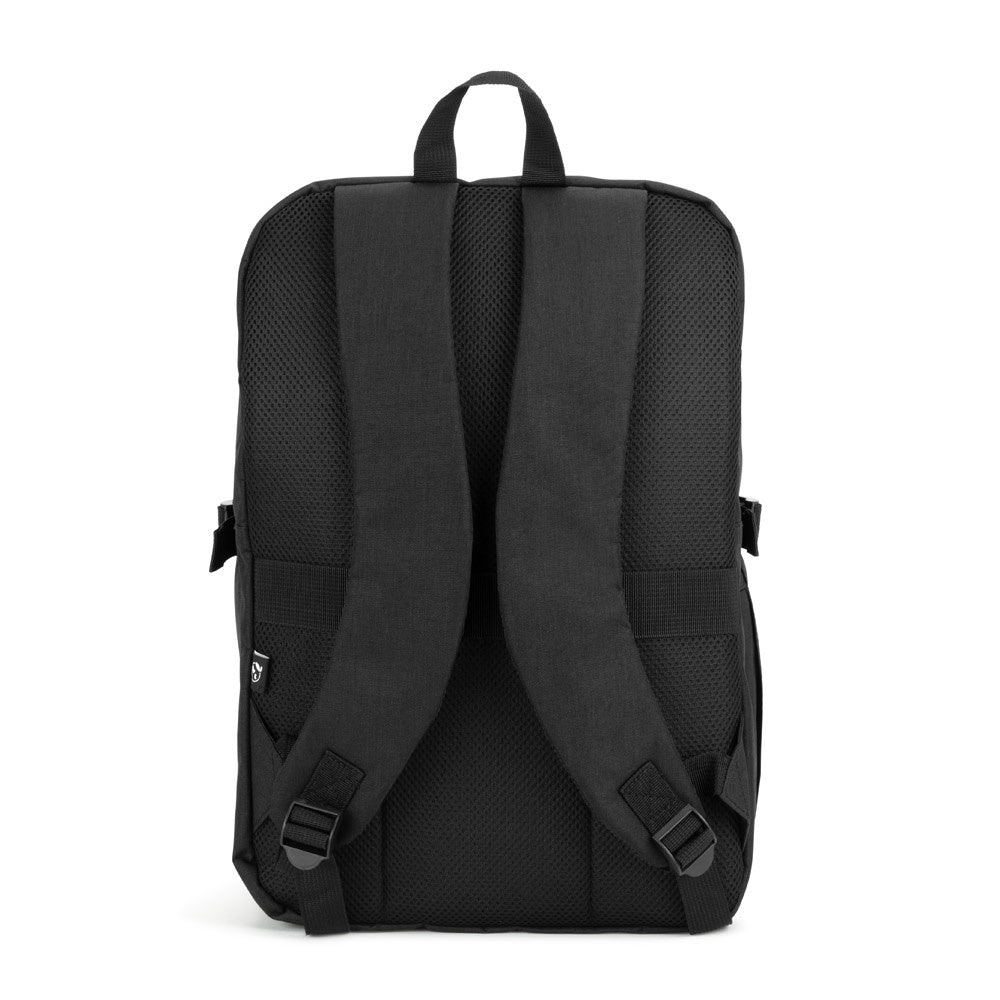 UDINE. Rucksack mit komplett öffnendem Fach aus recyceltem 300D Polyester, 16" – zusätzliche Ansicht