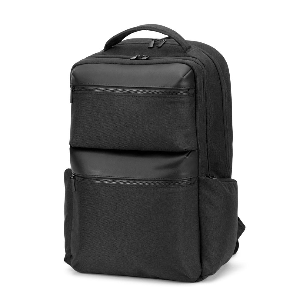 COPENHAGEN. Wasserabweisender Rucksack aus recyceltem Twill mit zwei großen Fronttaschen, 17'3 Zoll – zusätzliche Ansicht