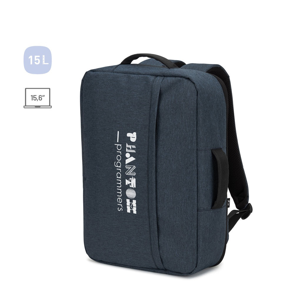 NIAMEY. Tasche aus hochdichtem, recyceltem 300D-Polyester für Laptop 15'6"