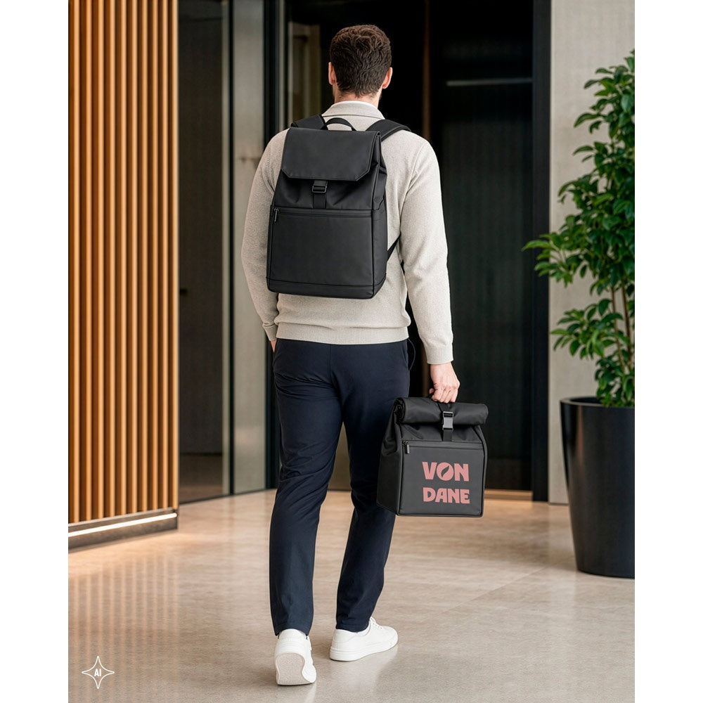 AZORES BAG. Laptop-Rucksack (16") aus PU, mit Klappe, die alle Fächer abdeckt – zusätzliche Ansicht