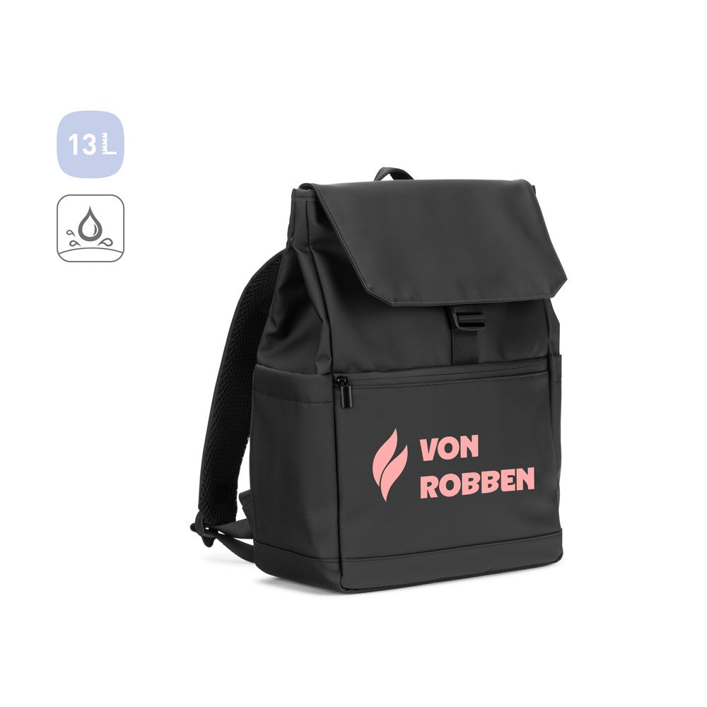 AZORES BAG. Laptop-Rucksack (16") aus PU, mit Klappe, die alle Fächer abdeckt
